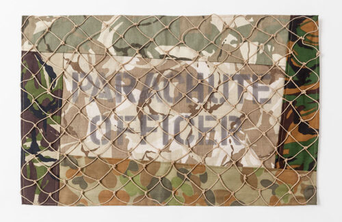 Parachute Officer, The Parachute Files. Textile panel. 620 x 420mm. 2015