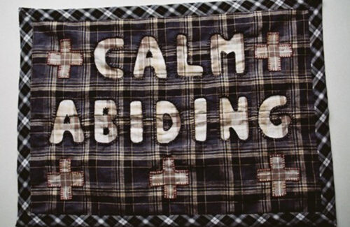 Calm Abiding. Textile panel. 570 x 420mm. 2012.