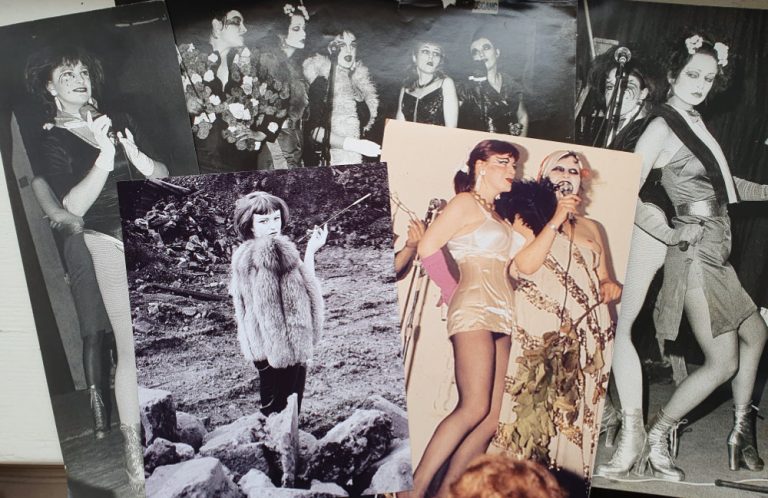 Centre image Suzy with cigarette holder and fur coat - Joe Gaffney, others unknown